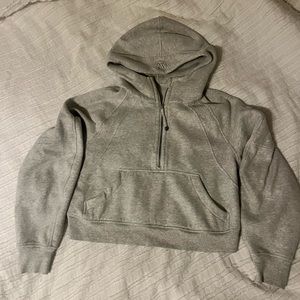 Xs/s grey lululemon scuba half zip, perfect condition, brand new no defects.